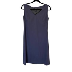 Sleeveless V-Neck Plum Shift Dress